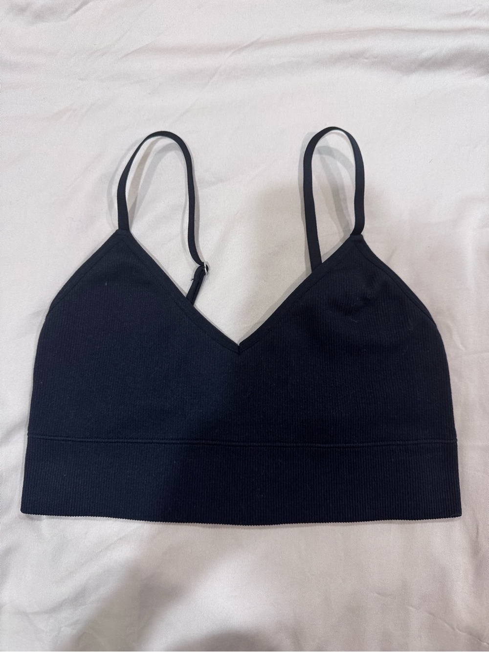 Gilly Hicks Black Seamless V-Neck Bralette